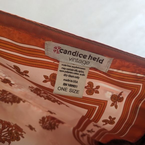 Candice Held Vintage Silk Scarf top - Picture 3 of 4